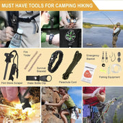 142PCS Outdoor Survival Kit – Multifunctional Emergency, Self-Defense & First Aid