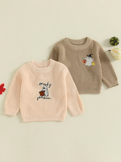 Charming Infant Pumpkin Patch Sweater with Unique Scalloped Hem