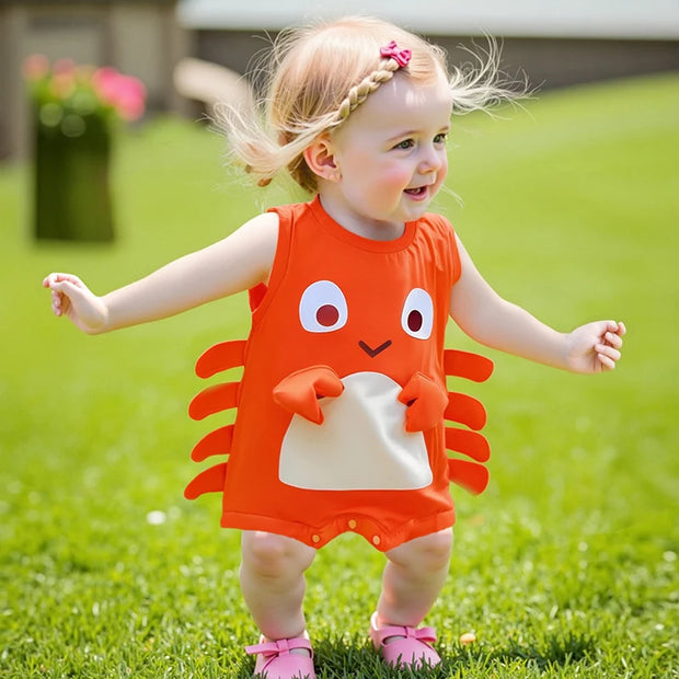 Cute Sleeveless Watermelon Print Romper – Summer Jumpsuit Outfit for Baby Girls & Boys