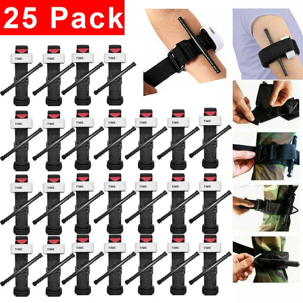 Emergency Tourniquet Set – Portable Quick-Release CAT, 5/10/25 Pcs
