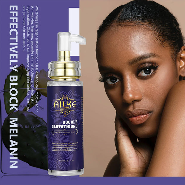 AILKE Skin Whitening Set With Double Glutathione Moisturizing Dark Spot Removal Hyperpigmentation Treatment