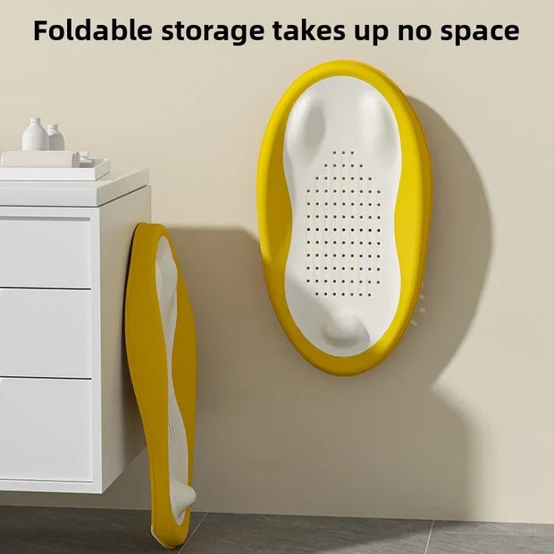 Amazing Foldable Baby Bath Seat Non Slip Backrest Safe Bath