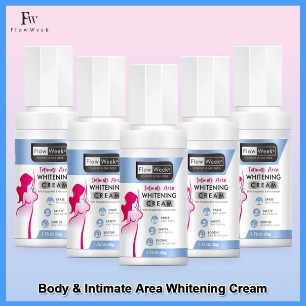 FlowWeek Whitening Cream for Private Parts Underarms Buttocks Knees and Inner Thighs 50g - My Variety Superstore 25