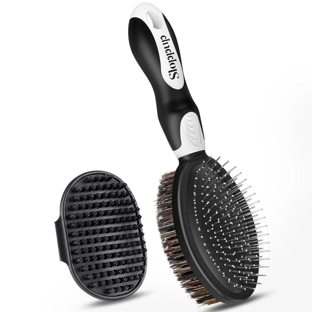 2PCS Dog Grooming Tools - Double-Sided Bath Brush for Shedding and Bathing, Suitable for Short/Long Haired Dogs - My Variety Superstore 25