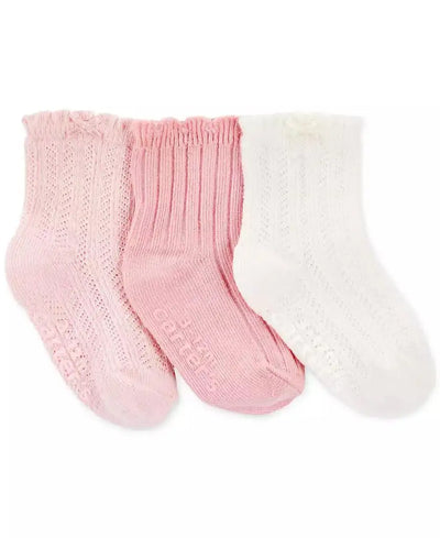Carter's Baby Girls Three Pack Pointelle Socks