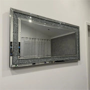 Large Rectangle Venetian Wall Mirror Polished Crush Crystal Diamond Edge 120x60cm for Living Room Hallway - My Variety Superstore 25