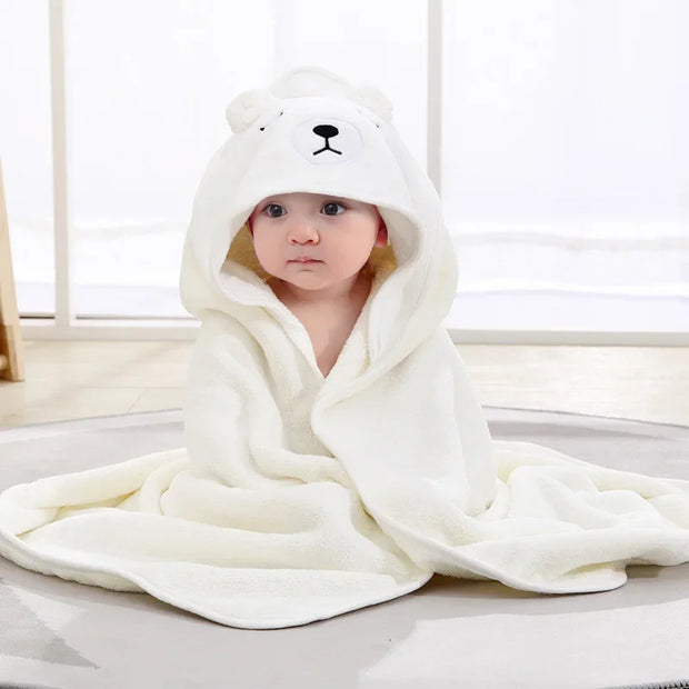 Dreamy Cartoon Animal Hooded Baby Towel Keeps Baby Cozy