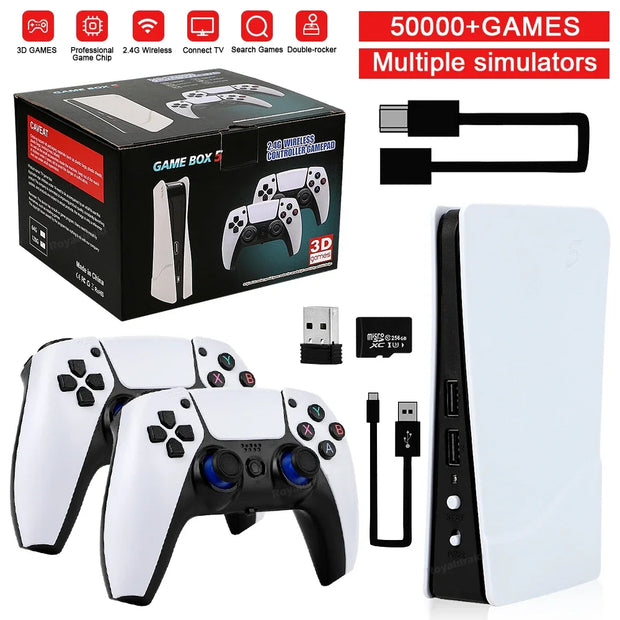 GB5 Video Game Console 256GB/128GB/64G 50000 + Retro Games HD TV Game Box 5 Two Gamepads For PS1/PPSPP/MAME Arcade Gaming Stick - My Variety Superstore 25