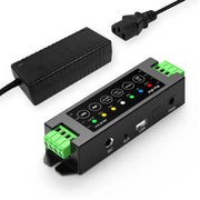Herdio 4 Channel Bluetooth Amplifier 200W Power Output with 24V5A AC DC Power Supply Wall Mount USB MIC AUX for Passive Speakers - My Variety Superstore 25