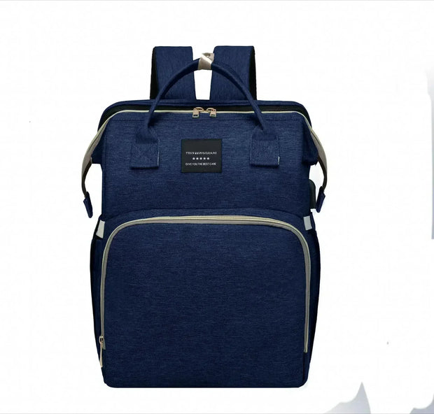 Amazing Mommy Backpack With Folding Crib For Easy Travel