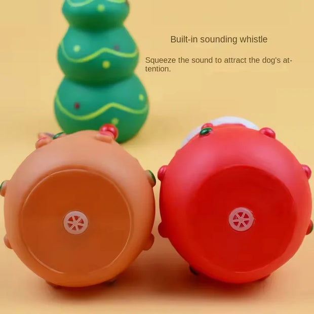 Joyful Squeaky Pet Chew Toy Durable Latex Teething Boost