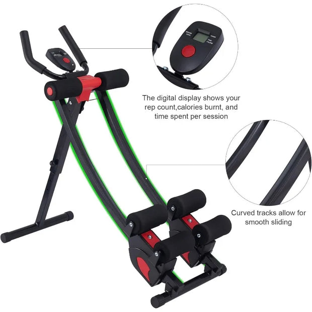 Zelus Ab Machine for Home Gym Core Strength Training Equipment Ab Crunch Coaster with Four Intensities