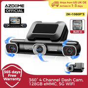 AZDOME 4 Channel Dash Cam 360 Degree View Car DVR 5G WiFi Dash Camera 2K Plus 3 1080P Built in 128GB eMMC 24 Hour Parking - My Variety Superstore 25