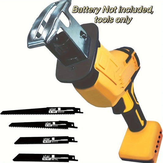 Cordless Reciprocating Saw Compatible With DeWalt 20V Battery 0-3500SPM Variable Speed With 4 Saw Blades Kit Tool Only