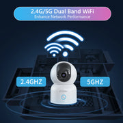 ZOSI 3MP Baby Monitor 2.4G/5G 360° Pan/Tilt Pet Smart Security IP Camera AI Human Tracking 2K HD WiFi Surveillance Cameras - My Variety Superstore 25
