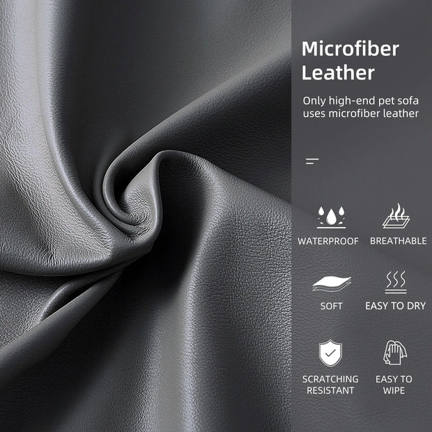 Elevated Dog Bed Sofa Microfiber Leather Cover Luxurious Extra Large Pet Snuggle Lounge Chair with Removable Cushion - My Variety Superstore 25