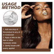 Tanning Face Serum for Body and Face Dark Bronzer Self Tanning Drops Moisturizing Fine Line Repair with Aloe Vera and Jojoba Oil
