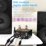 Nobsound HiFi Bluetooth 5.0 Vacuum Tube Amplifier USB DAC Stereo Receiver COAX OPT Home Audio Digital Amp with VU Meter 100W 100W - My Variety Superstore 25