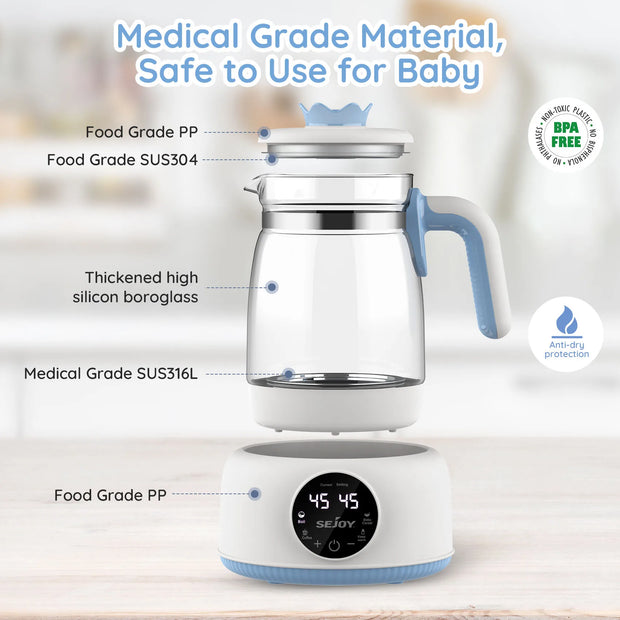 220v/110v  Infant Thermostatic Milk Regulator 800W Electric Baby Formula Kettle Automatic Warmer Feeding Bottle - My Variety Superstore 25
