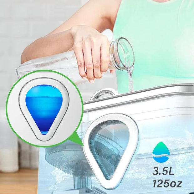 3.5L large capacity pet water dispenser automatic stainless steel cat water fountain with LED Lighting - My Variety Superstore 25