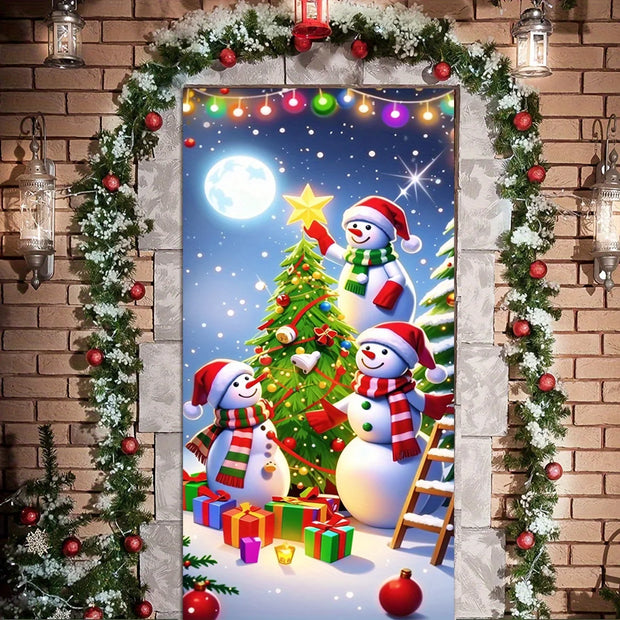 Joyful Festive Christmas Door Decor Washable Adds Joy