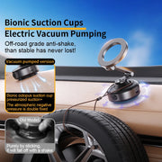 Electric Vacuum Suction Cup Car Phone Holder 360 Degree Rotation Strong Magnetic Foldable Stand for iPhone 12 to 16 Pro Xiaomi Samsung