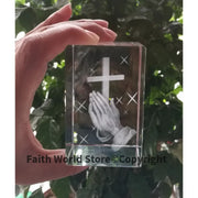 Stunning 3D Crystal Cross Statue Limited Edition Blessings