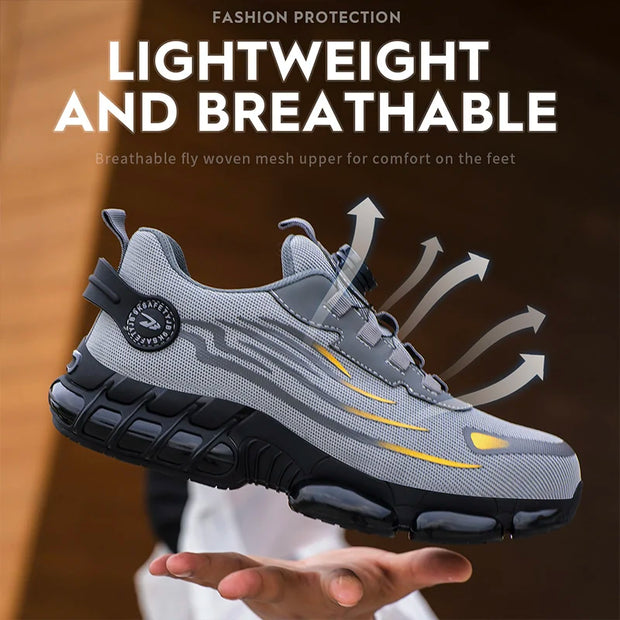 Breathable Lace Free Soft Sole Comfortable Anti Smash Anti Puncture Labour Insurance Shoes - My Variety Superstore 25