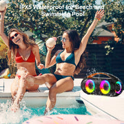 40W Waterproof Bluetooth Speaker Portable Wireless Outdoor Party Boombox Speaker Deep Rich Bass Dazzling LED Light - My Variety Superstore 25