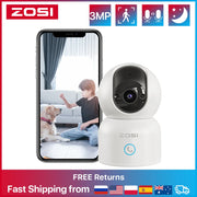 ZOSI 3MP Baby Monitor 2.4G/5G 360° Pan/Tilt Pet Smart Security IP Camera AI Human Tracking 2K HD WiFi Surveillance Cameras - My Variety Superstore 25