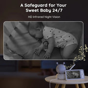 BOIFUN 2K 5'' Screen Control Wifi Video Baby Monitor Camera, ,Two-Way Talk, Motion&Crying Detection, Auto Tracking, Night Vision - My Variety Superstore 25