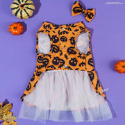 Enchanting Halloween Dog Dress With Bow For Festive Fun