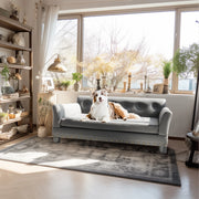 Elevated Dog Bed Sofa Microfiber Leather Cover Luxurious Extra Large Pet Snuggle Lounge Chair with Removable Cushion - My Variety Superstore 25