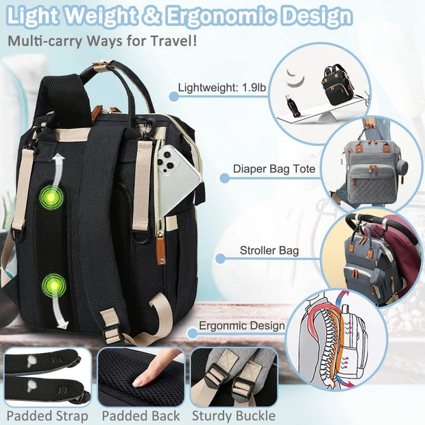Ultimate Nursing Diaper Backpack Large Capacity Bliss