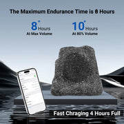 Herdio 8 Inch Rock Bluetooth Speakers Outdoor Waterproof IPX7 Wireless Solar 240W TWS Connection Rechargeable Battery - My Variety Superstore 25