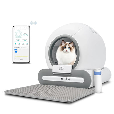 DOEL  Automatic Cat Litter Box Self Cleaning with App Control & Cat Litter Mat Smart Cat Toilet for Multiple Large Cats - My Variety Superstore 25