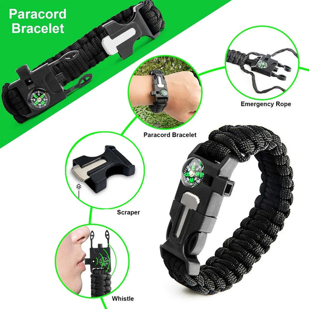 142PCS Outdoor Survival Kit – Multifunctional Emergency, Self-Defense & First Aid