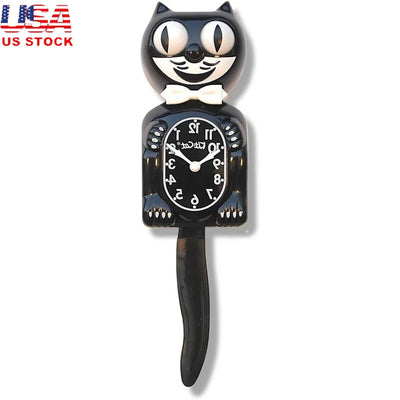 Captivating Cat Clock With Rolling Eyes Battery Powered Gift