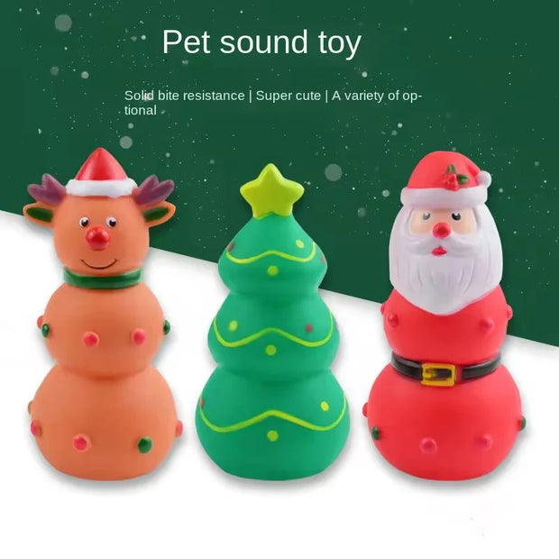 Joyful Squeaky Pet Chew Toy Durable Latex Teething Boost