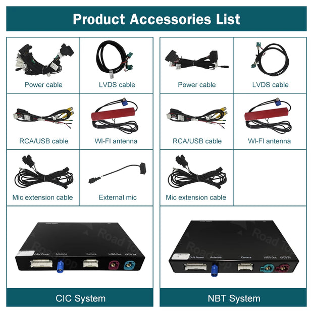 RoadTop Wireless CarPlay Android Auto for Mini R55 R56 R57 R58 R60 R61 F54 F55 F56 Clubman Countryman Cooper John Cooper Works - My Variety Superstore 25