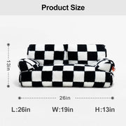 Mewoofun Pet Couch Bed 26×19×13 Inch Washable Cat Beds for Medium Small Dogs Cat up to 25 lbs Fluffy Cat Couch Black White - My Variety Superstore 25