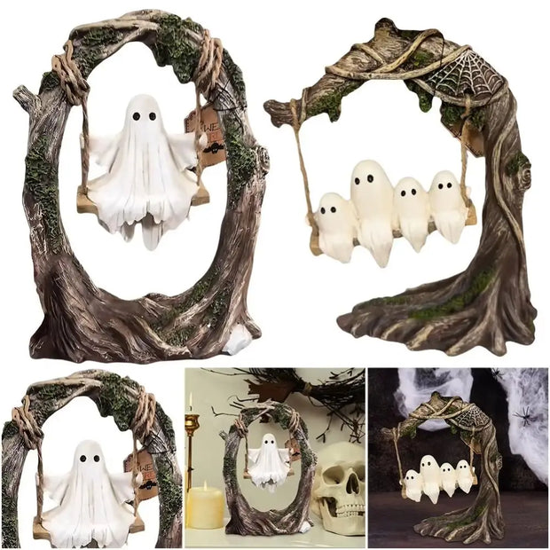 Stunning Halloween Swing Ghost Ornament Decor Keepsake