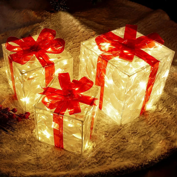 Radiant Christmas Lights With Detachable Gift Box For Glow