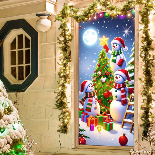 Joyful Festive Christmas Door Decor Washable Adds Joy