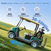 48V 105Ah Golf Cart LiFePo4 Battery Pack High Capacity Lithium Iron Phosphate Built-in BMS for Golf Cart and Solar Boat