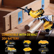 Cordless Reciprocating Saw Compatible With DeWalt 20V Battery 0-3500SPM Variable Speed With 4 Saw Blades Kit Tool Only