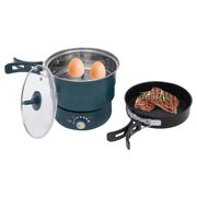 Electric Hot Cooker Pot Green Steamer Mini Multifunctional Pan Portable 110V USA