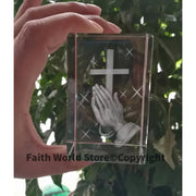 Stunning 3D Crystal Cross Statue Limited Edition Blessings