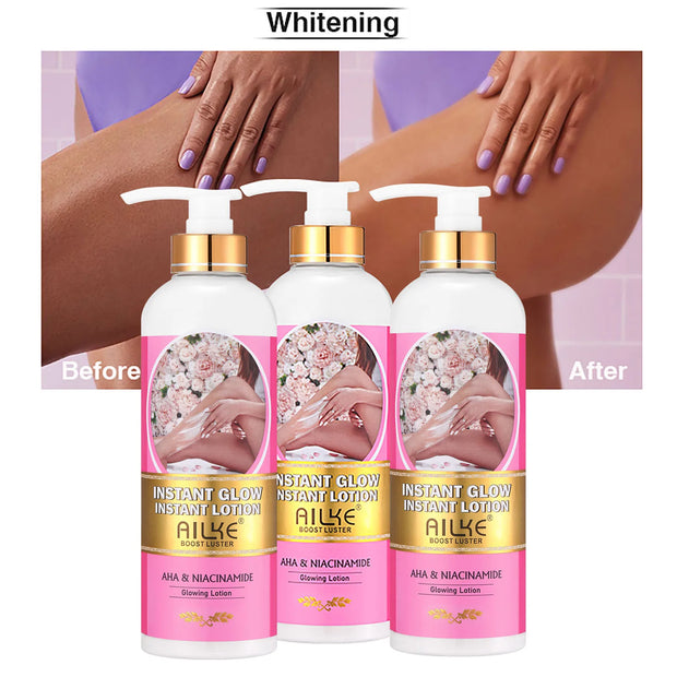 AILKE Women Skin Glowing Body Lotion Moisturizing Brightening Nourishing Smoothing Skin Cream With AHA Niacinamide - My Variety Superstore 25