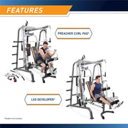 Marcy Smith Cage Workout Machine Full Body Strength Training Home Gym Equipment with Leg Developer and Press Bar